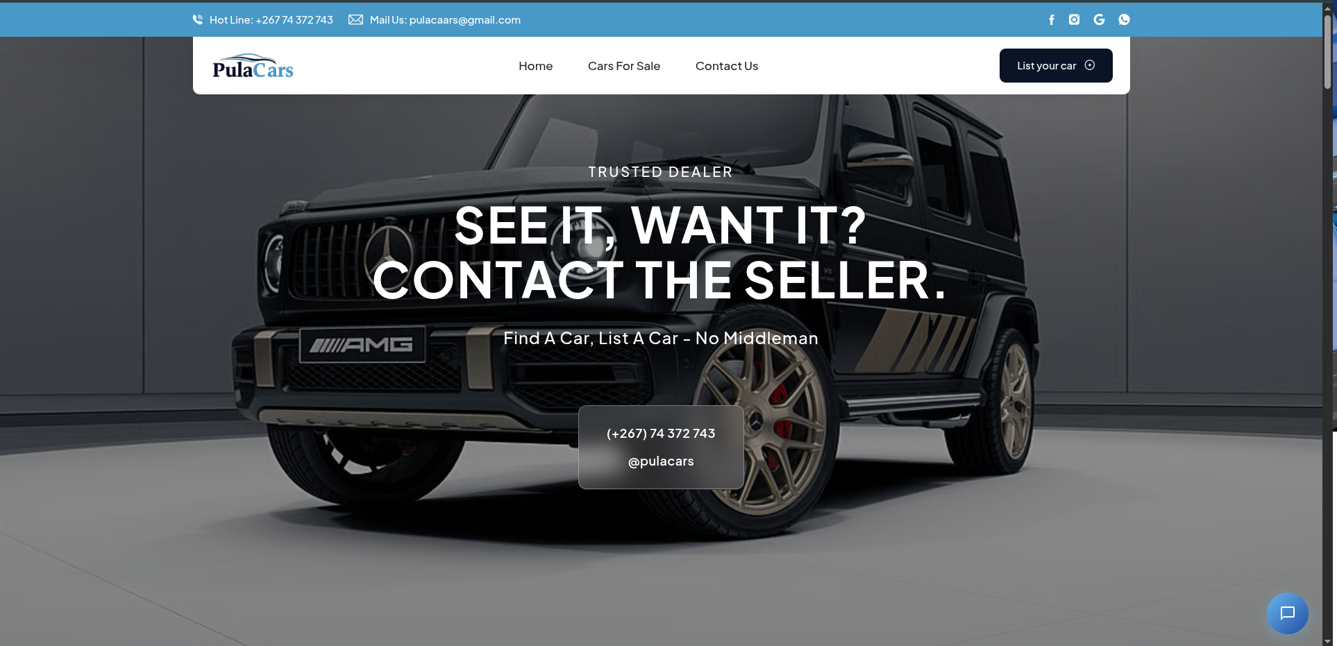 Pula Cars website project